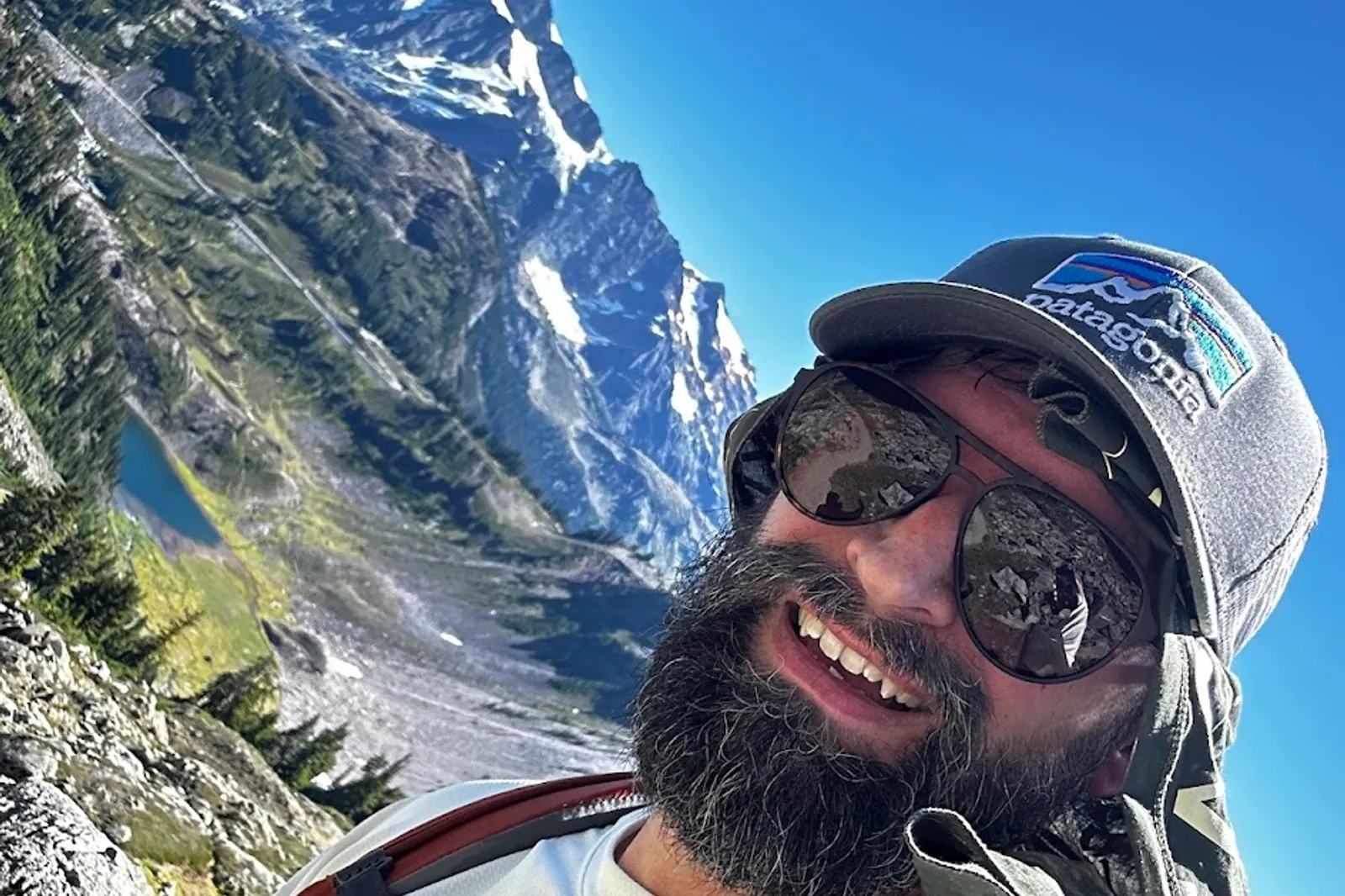 Joshua while hiking Herman Saddle in the North Cascades